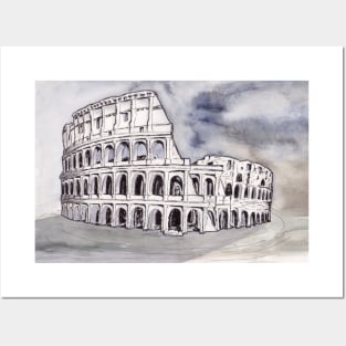 Hand drawn Colosseum Posters and Art